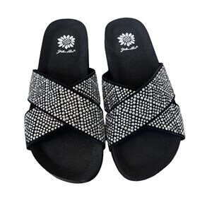 Yellow Box Harme Blingy Slides - New In Box - Size 8.5M